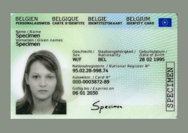 Ausweis kaufen Belgien